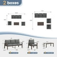 thumbnail image 4 of POTEBAN Aluminum Patio Furniture Set, Modern Metal Outdoor Sectional Sofa, Patio Conversation Sets with Side Table for Poolside, courtyard,Grey, 4 of 7