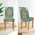 thumbnail image 3 of Yayeee 2 Pack Dining Chair Covers Stretch Parson Chairs Slipcovers Seat Protector, Christmas Gingerbread, 3 of 6