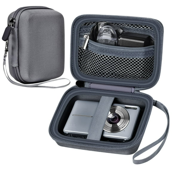 Digital Camera Case for VAHOIALD FHD 1080P/for IWEUKJLO/for Nsoela, Holder for SD Card More- Grey - Box Only
