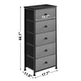 thumbnail image 6 of REAHOME Vertical Narrow Metal Tower Dresser w/ 5 Fabric Drawers, Light Grey, 6 of 8