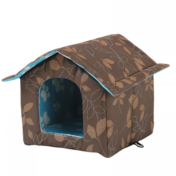 LAMIRO Dog Bed Winter House with Self Warming Pad,Outdoor Indoor Water-Proof Heat Insulated Shelter,Enclosure for Cats Dogs Rabbits,Portable Tent for Feral