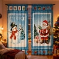 thumbnail image 5 of Oliegs Rideaux Imprimés des Fêtes 2 Rideaux Plats 2D Imprimés Rouges de Noël avec Flocons de Neige et Branches pour Chambre Salon Fête des Fêtes, 5 of 5
