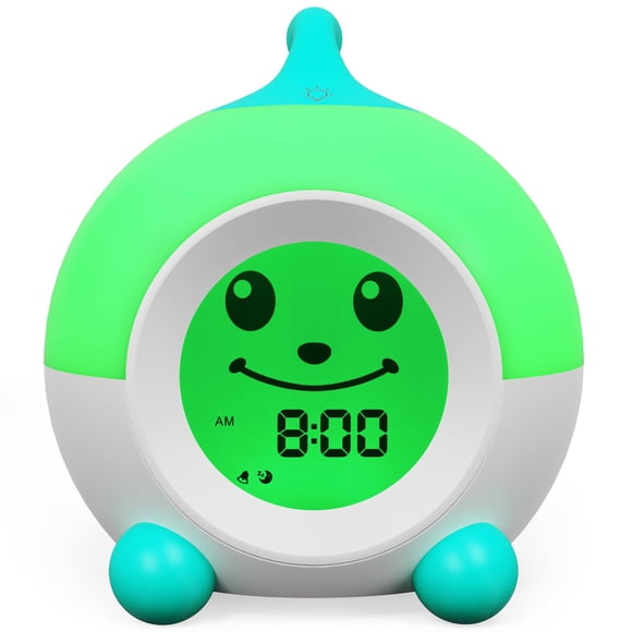 Reloj despertador iHoo que funciona para despertar a los niños con luz nocturna y temporizador de si