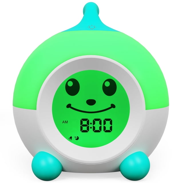 Reloj despertador iHoo que funciona para despertar a los niños con luz nocturna y temporizador de si