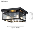 thumbnail image 2 of Xtricity - 4-Light Ceiling Light, 11.8'' Width, From the Panama Collection, Black, 2 of 3