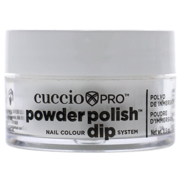Polvo de uñas Cuccio Pro Powder Polish Nail Colour Dip System - White With Silver Mica Nail Powder Dama 0.5 oz
