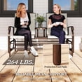 thumbnail image 6 of Outsunny 2-Person Outdoor Glider Bench w/ Center Table, Steel Frame for Backyard Garden Porch, Beige, 6 of 9