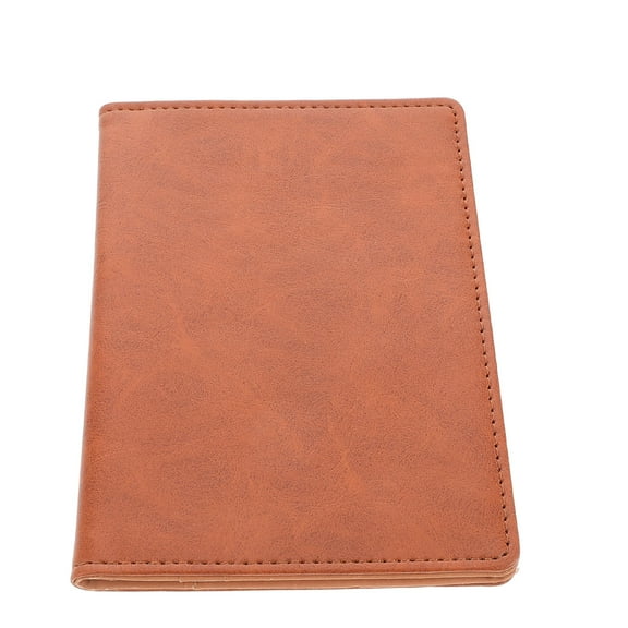 Niceauty Brown PU Passport Holder Travel Wallet for Storage Easy Carry with Multifunctional Design 7.5x5 inches