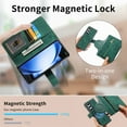 thumbnail image 5 of Dteck Case for Samsung Galaxy Z Fold 6,Detachable Magnetic Wallet RFID Blocking 2 in 1 Retro PU Leather Zipper Purse Cover Flip Folio Case with Card Holder for Galaxy Z Fold 6 5G,Green, 5 of 9