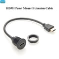 thumbnail image 2 of HDMI 1.4 Male to Female Extension Cable 4K@30HZ Flush Panel Mount HDMI Feed Thru Bulkhead Socket Cable for Projector, Laptop, 2 of 7