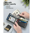 thumbnail image 4 of Extrelife Minimalist Wallets for Men, Works with Find My App, Slim Leather Bifold Wallet Credit Card Holder with Cash Pocket, ID Window, RFID Blocking, Gifts for Men, 4 of 9