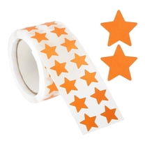 Star Stickers Roll 1/2", 1000 Pcs Self-Adhesive Reward Stickers for Classroom Supplies, Orange