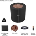 thumbnail image 6 of Real Flame Aegean 24" Round Steel Propane Fire Pit Table with Hidden Tank in Black, 6 of 9
