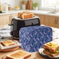 thumbnail image 3 of Toaster Cover 2 Slice, Pink Blue Flowers Dustproof Bakeware Oven Protector with Top Hook, Watercolor Pastoral Botanical Waterproof Small Kitchen Appliance Toasters Dust Cover, 11"x6"x8", 3 of 9
