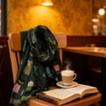 thumbnail image 7 of Byfri Cat Animal Print Fringed Shawl Scarf Green 180x85cm Soft Wrap Travel Sun Protection for Women, 7 of 7
