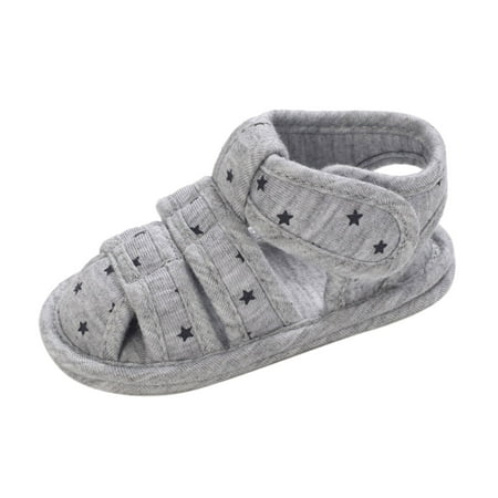 

Spring And Summer Children Baby Toddler Shoes Boys And Girls Sandals Flat Bottom Round Toe Light Soft Solid Color Comfortable Little Kids Summer Shoes Grey 0 Months-6 Months