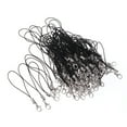 thumbnail image 1 of CIMAXIC 100PCS Lobster Clasp Lanyard Alloy Lobster Clasp Mobile Phone Rope Polyester Rope Flattened Bottle Caps Silver for Hair Bows Making DIY Pendants Craft Scrapbooks Medals (Black), 1 of 4