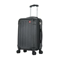 DUKAP Intely 20" Hardside Lightweight Carry-on Luggage with Spinner Wheels and USB Port, Black