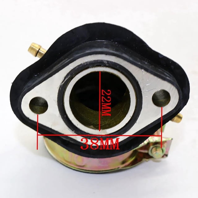 Tubo Colector de Admisión Soledad para GY6 150cc Scooter Ciclomotor ATV QMJ157 Negro
