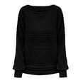 thumbnail image 4 of yunLCZ Women's Button Down Shirts Women's Sweaters Off The Shoulder 2024 Fall Batwing Casual Loose Fashion Sweater Pullovers Women's Button Down Shirts, 4 of 4