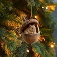 thumbnail image 5 of Forest Animal Acorn Ornaments, Animal Christmas Ornament, 2026 New Pine Cone Animal Decoration, Woodland Creature Hanging Ornament, 2D Acrylic Animal Christmas Tree Pendant, Xmas Gift, 5 of 7
