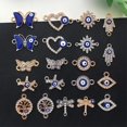 thumbnail image 3 of [estilo Alatoire] 20 Pices De Diable Oeil Pendentif Papillon Toile De Mer Double Trou Connexion Pulsera Bricoler Soi-mme Collier Pendentif Bijoux, 3 of 5