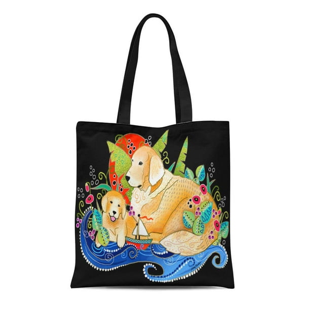 Golden retriever tote bag sale