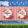 thumbnail image 5 of Floral Design Mother's Day Banner Pink Roses Mother's Day Decoration for Celebration Event Indoor Use Photography Background, 5 of 9