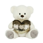 Way To Celebrate Mother’s Day Pals with Sequined Heart-Teddy Bear