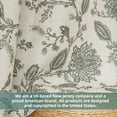 thumbnail image 6 of DriftAway Linen Floral Paisley Green Blackout Curtains for Living Room Bedroom 72 Inch Length 2 Panels Lined Grommet Window Drapes Thermal Farmhouse Country Jacobean Curtains Loden Green, 6 of 8