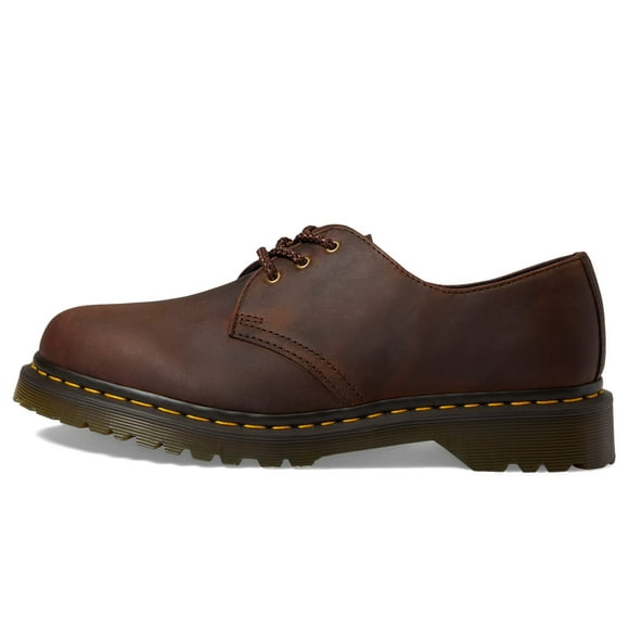Dr. Martens Men's 1461 Loafer Flat, Chestnut Brown Waxed Full Grain Leather, 7