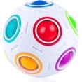 thumbnail image 1 of Cubo mágico BRILLAR Rainbow Magic Ball Puzzle para aliviar el estrés 70 mm 120 g, 1 of 5