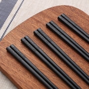 10 Pairs Reusable Chopsticks , Dishwasher & Heat Resistant, 9.5 Inch Asian Kitchenware , Black Non-Slip Chopsticks for Cooking, Sushi, Ramen , Lightweight & Durable