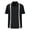 Black, variant on Men's Short Sleeve Shirts Color Blocking Business Casual Lapel Button up T-shirt Size S(4)White