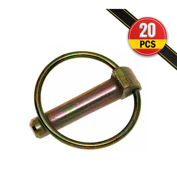 AgraLink 7/16" 20 Pcs Carbon Steel Lynch Pin, Clamshell Box of 10 Pcs, Spring Clips Linchpin for Boat, Bike, Tractor, and Trailer Hitch Lock