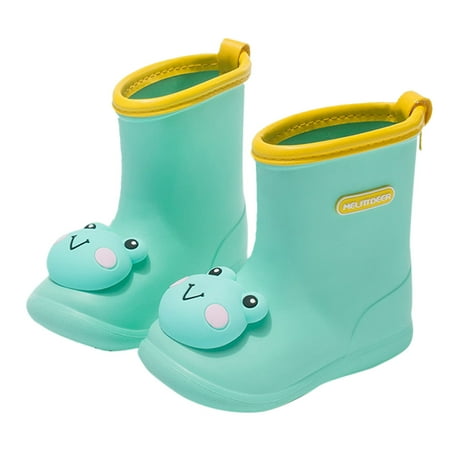 

Yinguo BootsNon-Slip Girls Shoes Rain Boys Kids Toddler Baby Waterproof Baby Shoes Green 140