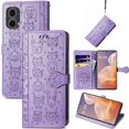 thumbnail image 3 of Funda Cartera FOXDOCK para Motorola Moto G85 , Flip PU con Relieve de Gatos y Perros, Tarjetero y Soporte, 3 of 6