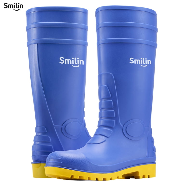 HISEA Steel Toe Work Boots, PVC Waterproof Rain Boots, ASTM  display picture 2