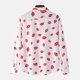 thumbnail image 4 of Hombres Labio Impreso Turndown Collar Botón de manga larga Otoño Abajo Camisa Tops Blusa Pompotops oipoqjl25734, 4 of 9