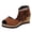 Brown, variant on Women's Fringed Espadrilles Wedge Sandals Rhinestone Lightweight Suede Peep Toe Platform Dressy Shoes