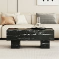 thumbnail image 2 of Coffee Table In Black Marble Style Texture, 43.3" X 21.6" 17.2", Fashionable Choice Texture Table, And, 2 of 6
