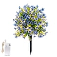 thumbnail image 2 of Artificial Violet Flowers with LED Lights Ground Stake Tree 28 Heads Plastic Outdoor Yard Garden Home Decor Waterproof, 2 of 7