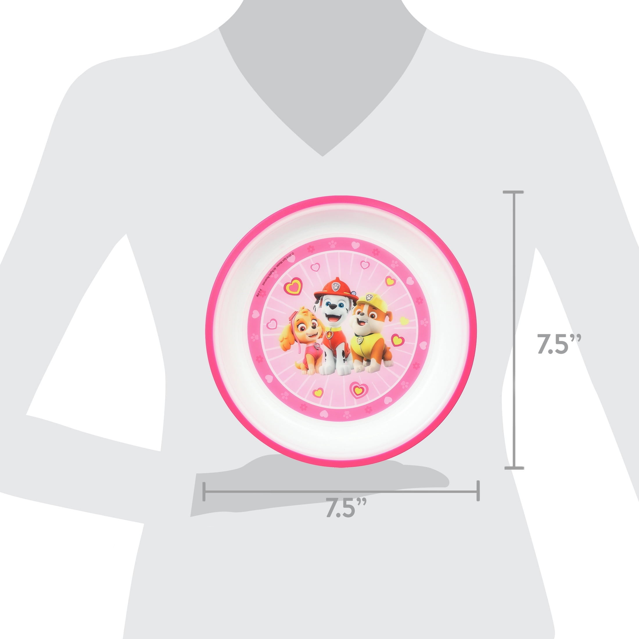 Playtex Mealtime Paw Patrol Plate for Girls, Pink, 1 Pack
