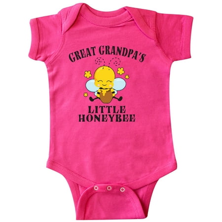 

Inktastic Cute Bee Great Grandpa s Little Honeybee with Stars Gift Baby Boy or Baby Girl Bodysuit