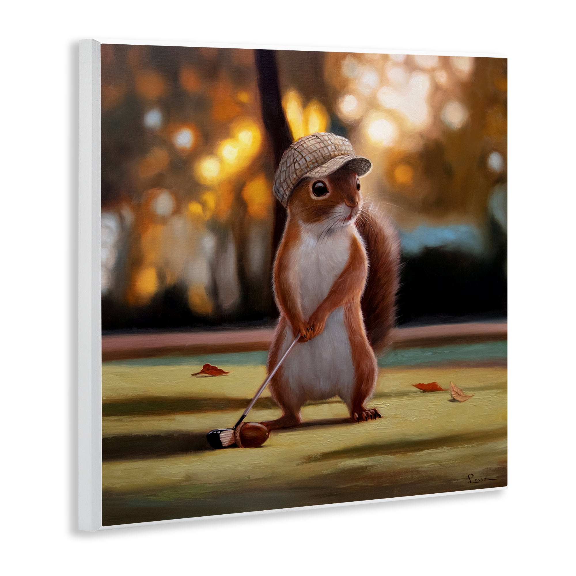 Stupell Industries Golf Nut Squirrel Wall Plaque Art, design by Lucia Heffernan