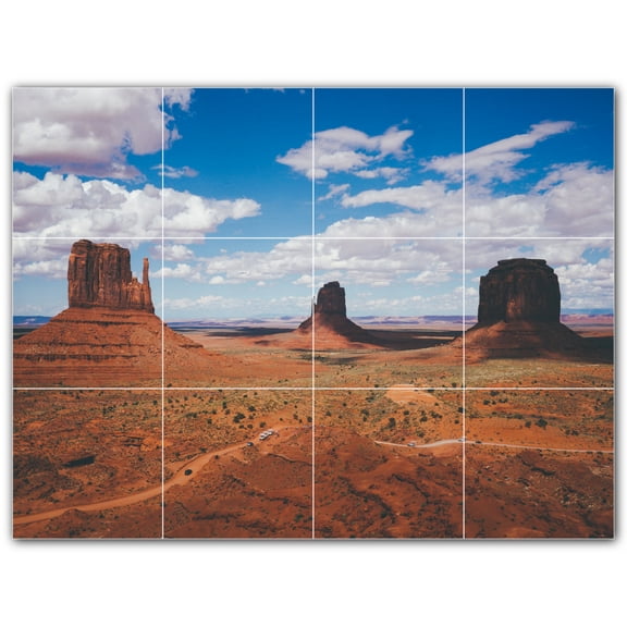 Picture-Tiles.com: Canyon Ceramic Tile Wall Mural WAL500348-43XL. 48"W x 36"H using (12) 12" x 12" Ceramic Tiles-Satin Finish