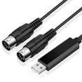 thumbnail image 3 of Convertidor de Cable MIDI USB Interfaz USB a Cable MIDI de Entrada y Salida Funciona para PC Laptop Teclado de Piano en Estudio de MúSica de 6,5 Pies, 3 of 5