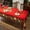 Red Xmas Wreath, variant on Waterproof Floral Tablecloth Rectangle 60x84 Inch - Wild Flower Table Cloth, Spring Summer Water Resistant Wrinkle Free Oblong Tablecloths - Summer Floral Table Cover for Party, Kitchen, Picnic