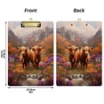 thumbnail image 2 of Acrylic Writing Board Silver 12.5*9 Inch Clipboards Transparent Acrylic Material Suitable For Office Classroom Teachers Fashion Bloggers Stationery Enthusiasts Two Cute Cattle, 2 of 9