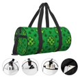 thumbnail image 5 of Xecao St Patrick's Day5 print Round Travel Duffel Bag is a foldable gym bag with an inner pocket, perfect for travel sports, 5 of 8